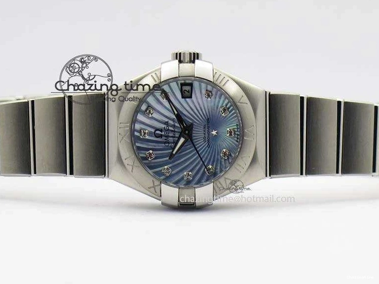 0515 Constellation 28mm V6F Best Edition SS Blue Dial On SS Bracelet A MultiPurpose 8201